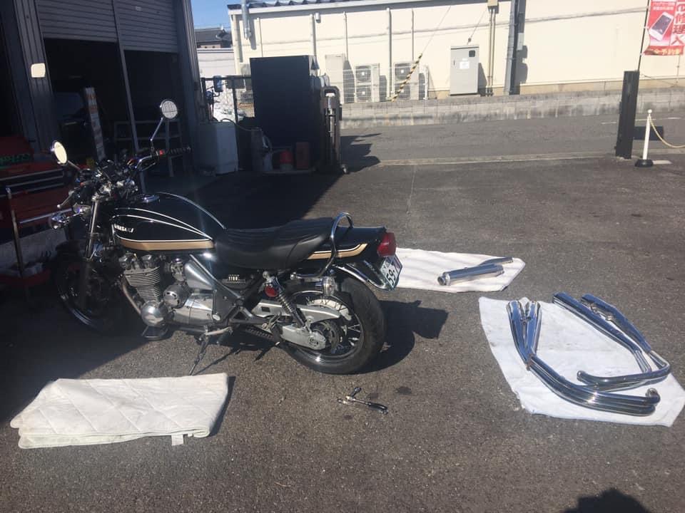 kawasaki Z1 集合管に交換