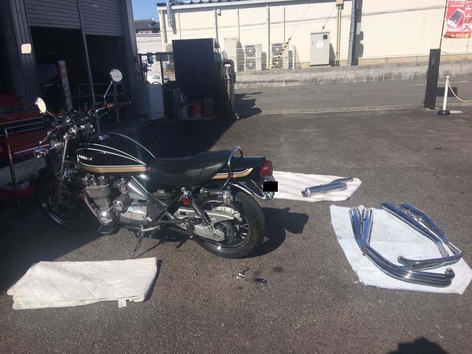 kawasaki Z1 集合管に交換